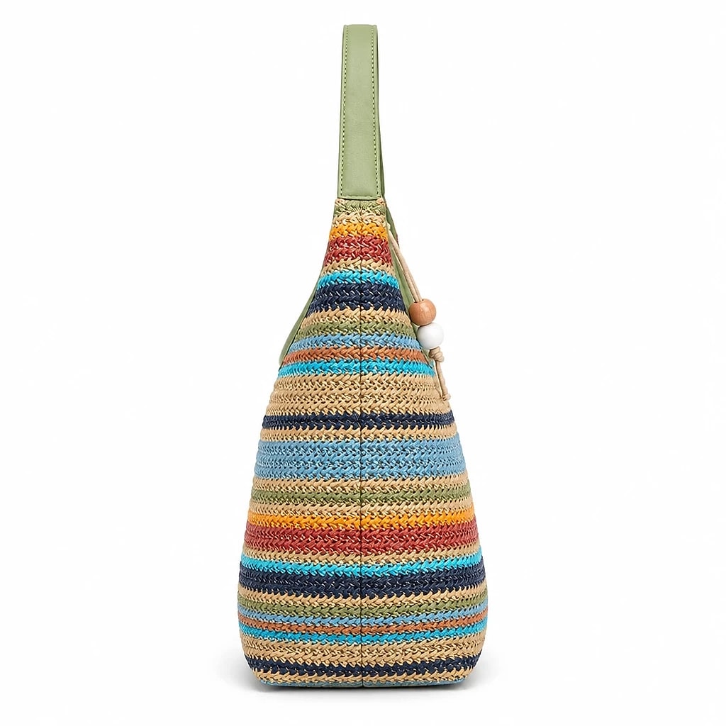 Borsa a spalla Righe Salvia — dettaglio 1