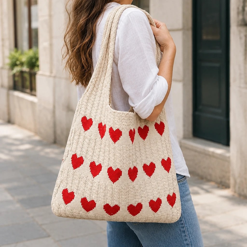 Borsa a spalla Cuori — dettaglio 4