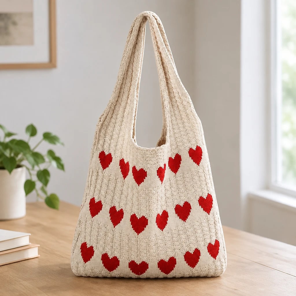 Borsa a spalla Cuori — dettaglio 5