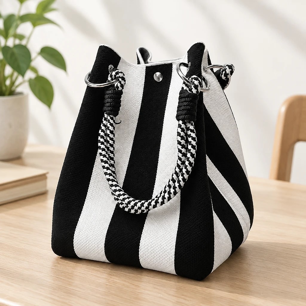 Mini borsa a mano Righe — dettaglio 5