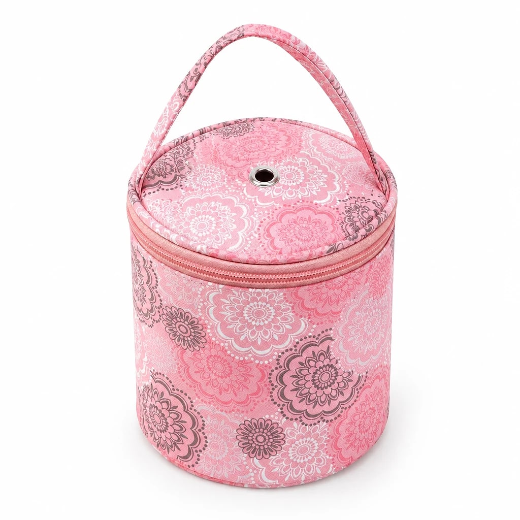 Borsa portagomitoli floreale — dettaglio 2