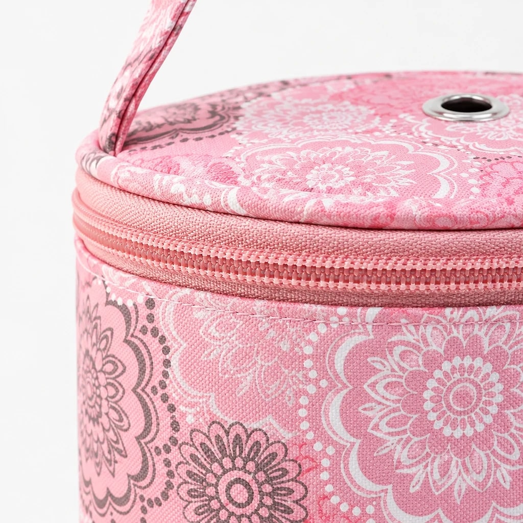 Borsa portagomitoli floreale — dettaglio 3