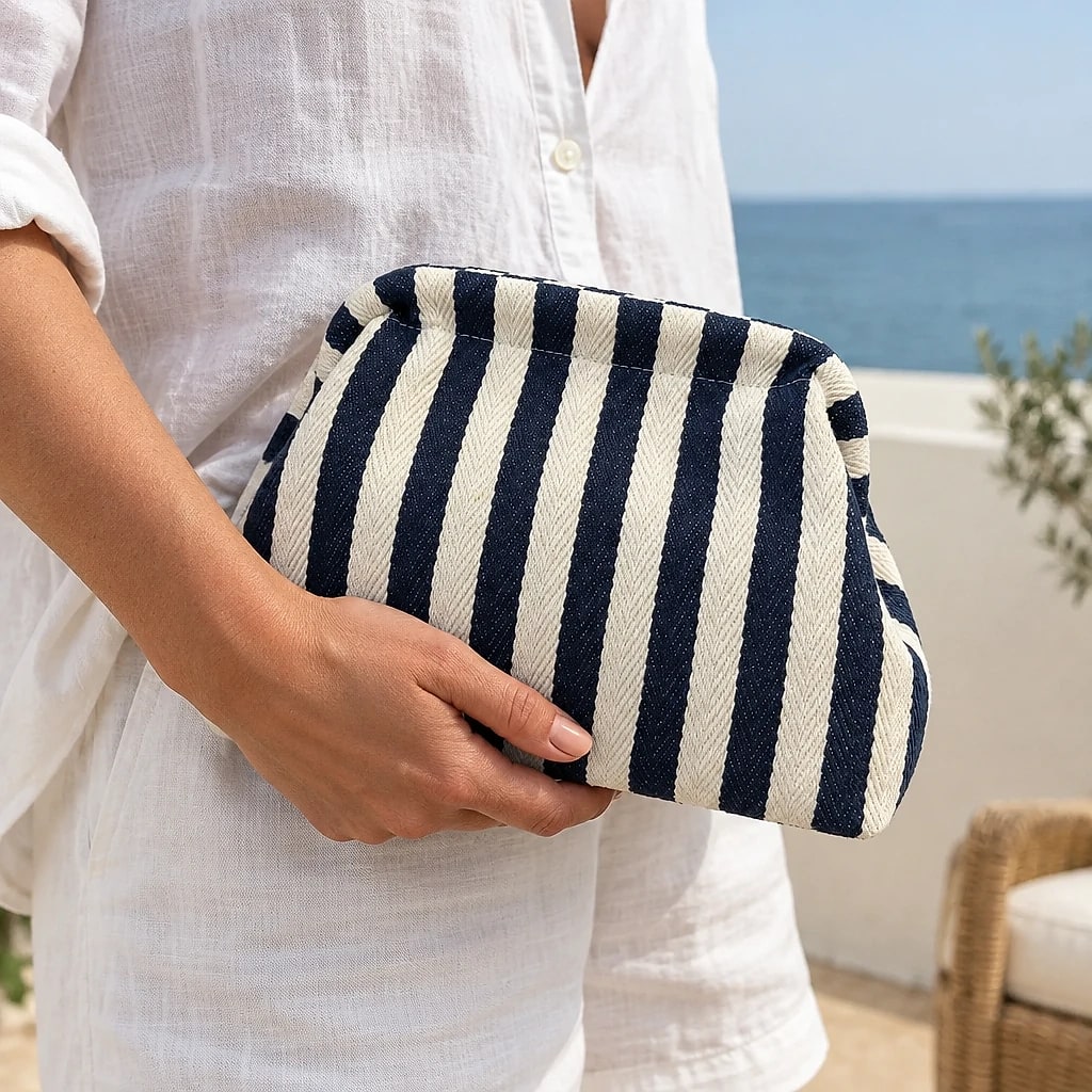 Pochette Righe Blu — dettaglio 4