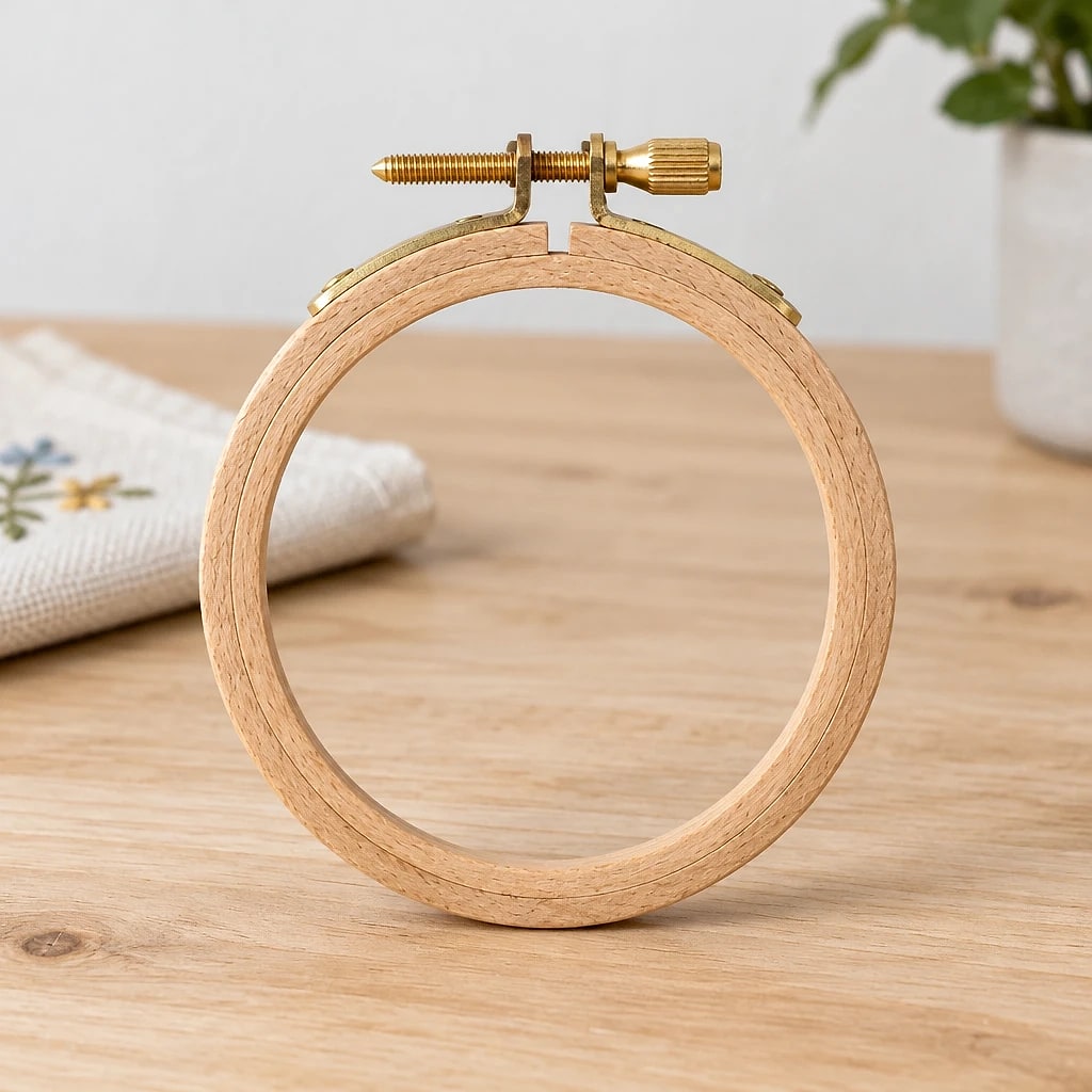 Telaio da ricamo in legno — dettaglio 5